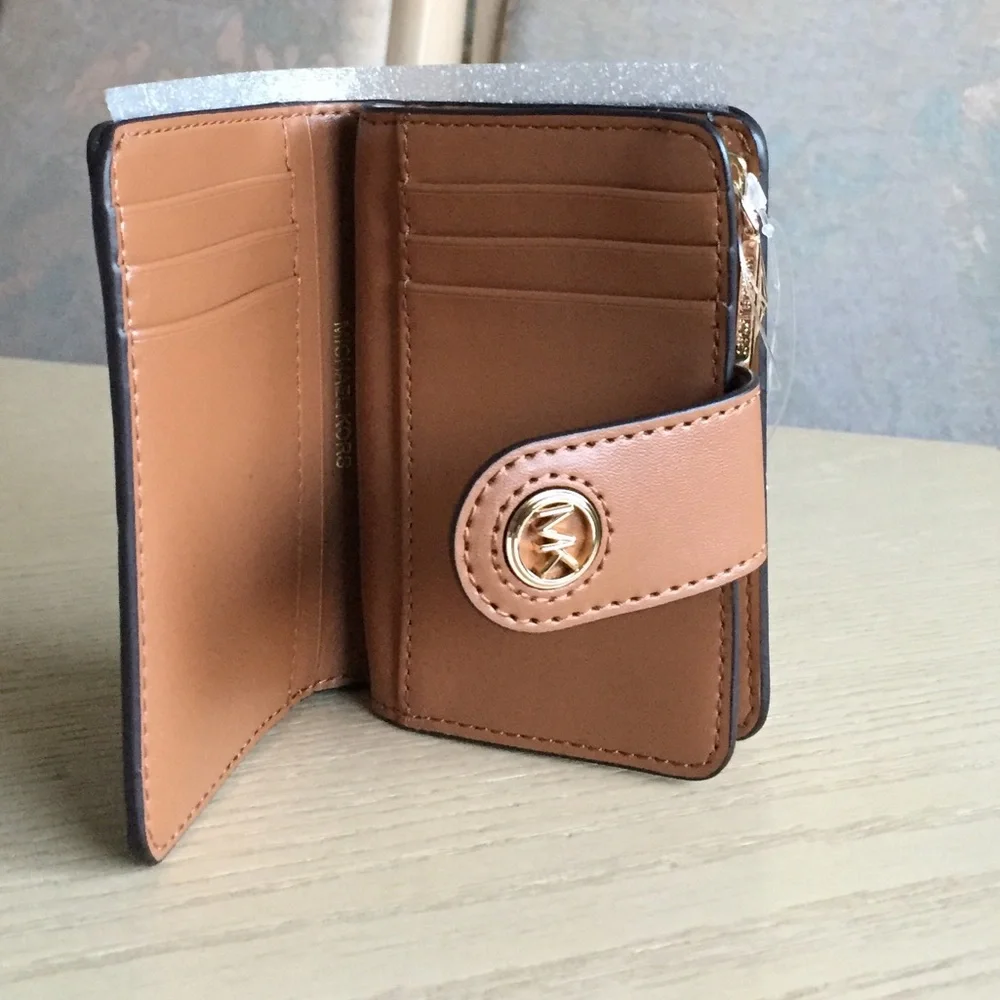 Michael Kors Brown Acorn Compact Wallet